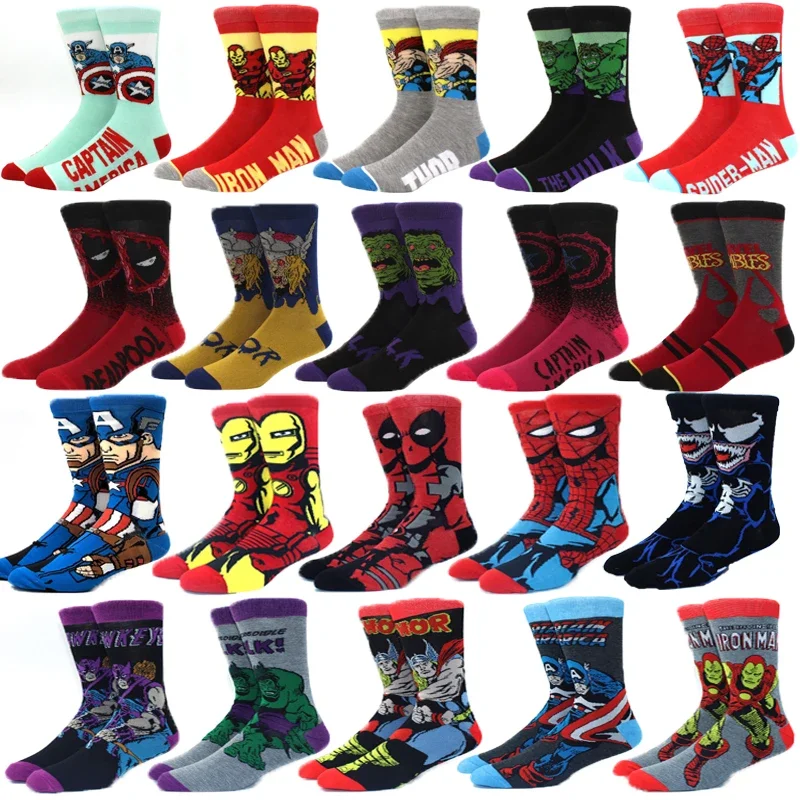 Men\'s socks fashion men\'s anime funny socks hip hop personality anime socks cartoon fashion skarpety high quality sewing pattern