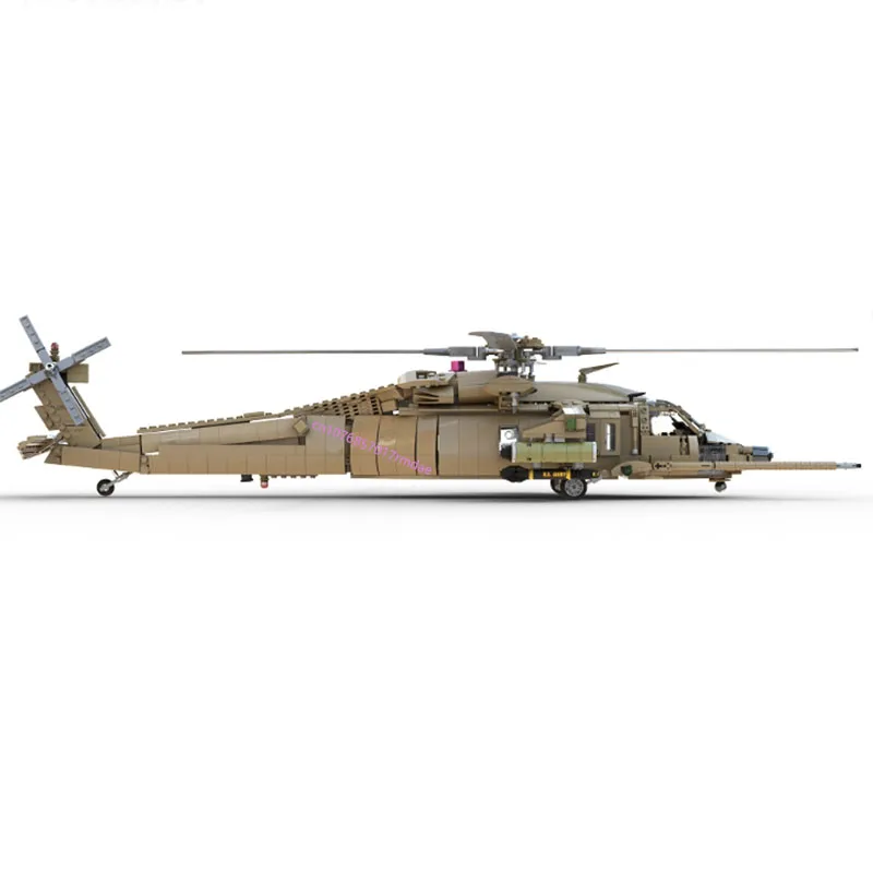 1547PCS WW2 Military MOC MH-60L DAP Black Hawk helicopter Model creative ideas high-tech Children Toy Gift Fighter Plane Blocks