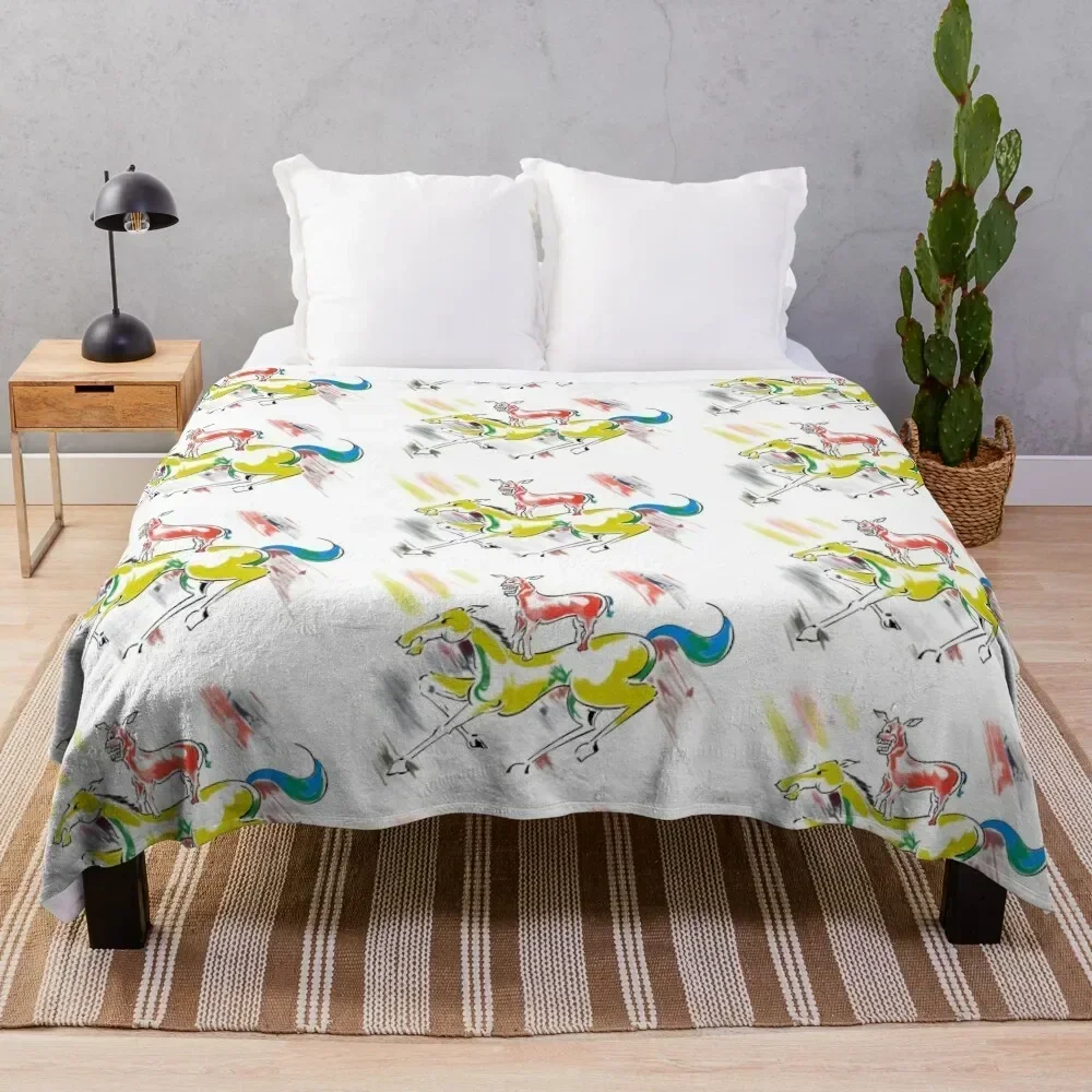 

Majnu Bhai Painting Throw Blanket Fade Resistant Durable Throw Blanket