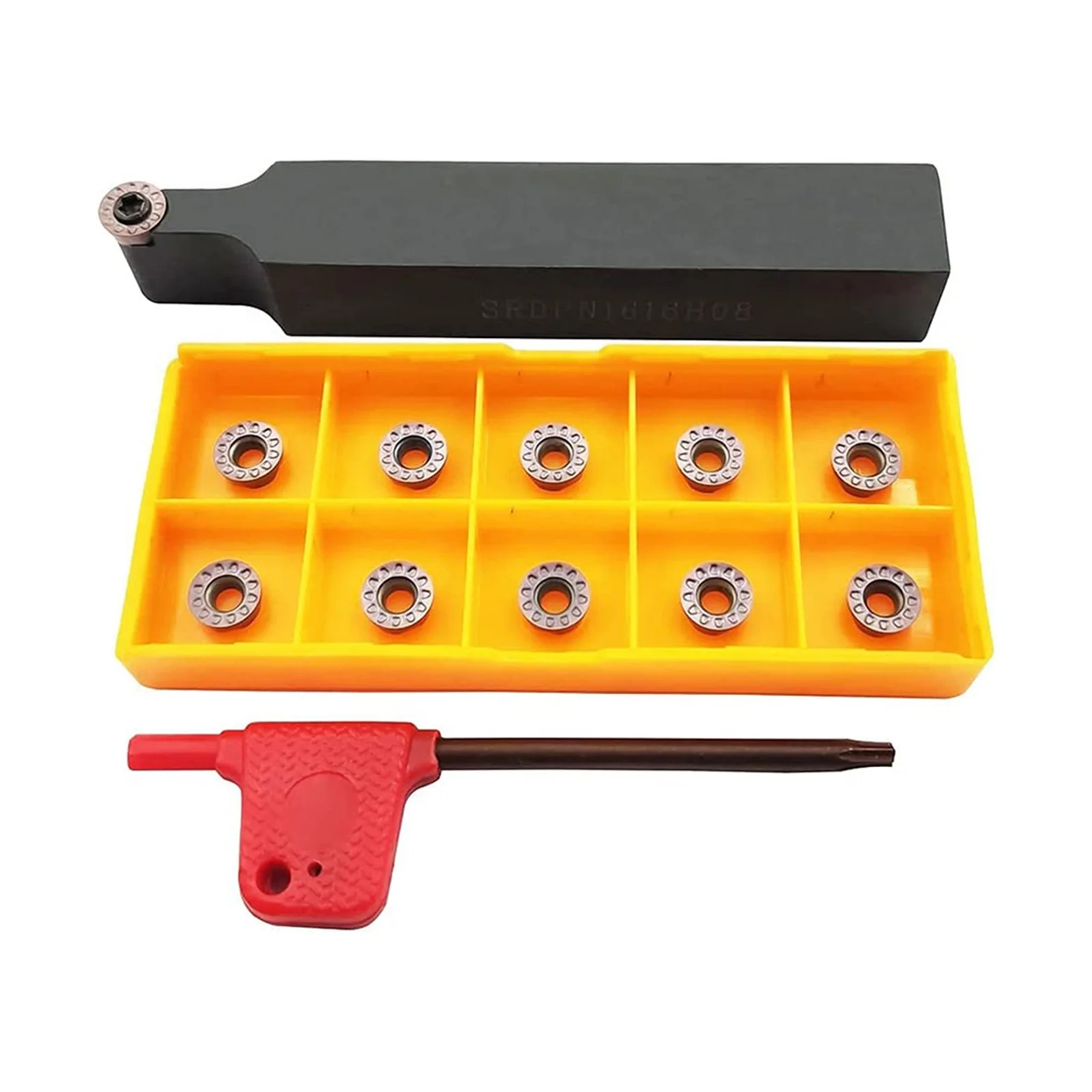 1pc SRDPN1616H08 16mm Shank Tool Holder RPMT08T2 Carbide Inserts Perfect for Milling Steel and Stainless Steel