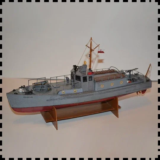 1:50 Scale Polish Kaszub Motorcycle Patrol Boat DIY PAPER Model Kit  Handmade Toy DIY Puzzles