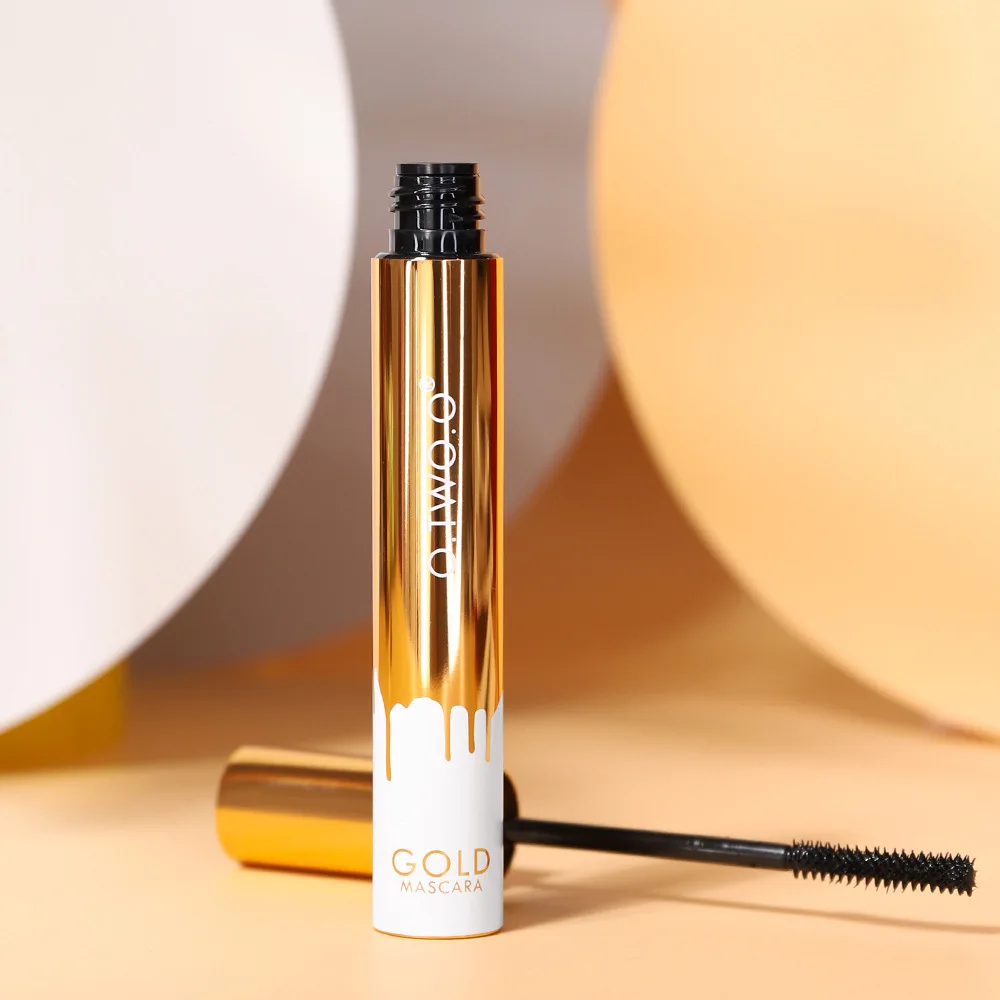 O.TWO.O Gold Thick & Long Mascara Eyelash Styling Curling Mascara Droshipping Black Mascara Mascara De Pestañas Long Lasting