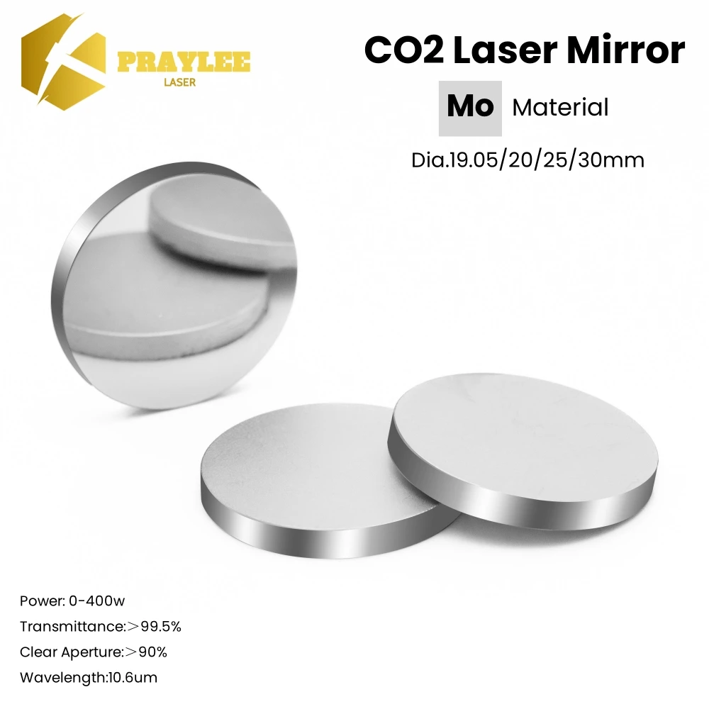 Praylee Co2 Laser de Corte e Máquina de Gravura Espelho Dia20 25 30 38 mm 10.6um 400w