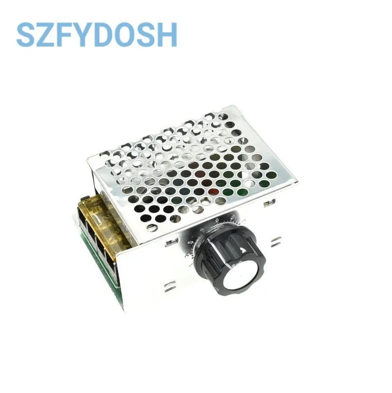  4000W AC 220V SCR Voltage Regulator Dimmer Motor Speed Controller Module Adjustable Potentiometer with Aluminum Case