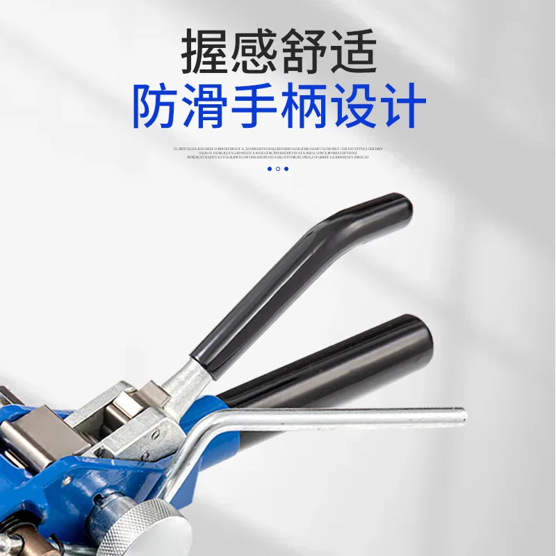 الفولاذ المقاوم للصدأ رباط للكابل كماشة الفولاذ المقاوم للصدأ المكبس آلة قطع المشدود تجميع الذاتي قفل القرص أداة التعبئة