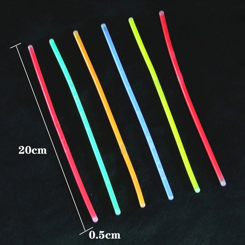 50/100/200Pcs Neon Lights Stick Concert Birthday Party Props Fluorescent Luminous Light Bracelets Colorful Glow Sticks