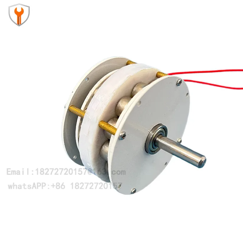 Mini miniature disc type ironless generator with low speed, high efficiency, no resistance, compact wind and hydraulic hand