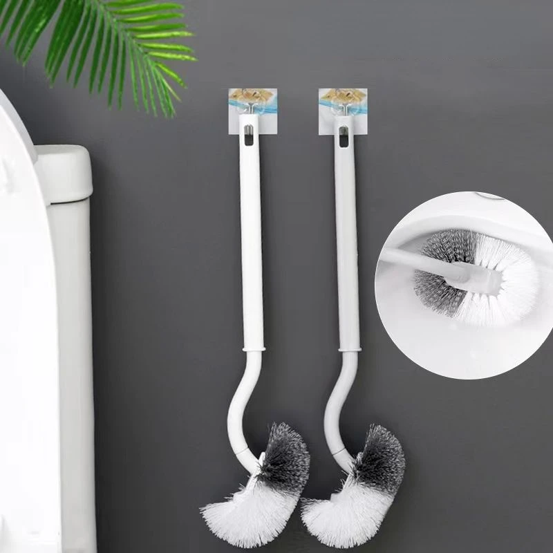 Bad Wand montage S-Typ Toiletten kurve Bürste gebogen Kopf Ecke Spalt bürste weiches Haar Haushalts gegenstände Reinigungs werkzeuge Zubehör
