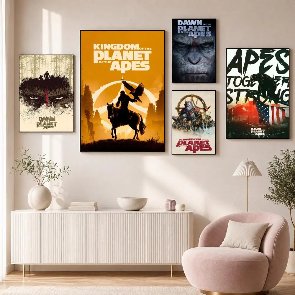 Movie P-Planet Of The Apes Poster HD Removable Wall Art Gift Bedroom Lounge Dorm Office Gaming Cafe Bars - view 4