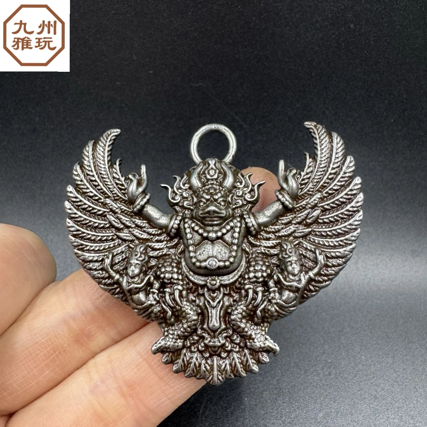 

Tibetan cold iron support armor winged bird Tiantie Protector Dapeng bird pendant national jewelry accessories