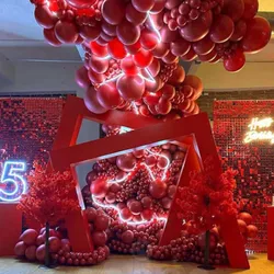 3D Slanted Open Door Backdrop Stand Arch Wall for Birthday, Wedding Party Decoration, Balloon Decoration,6.5x6.5ft