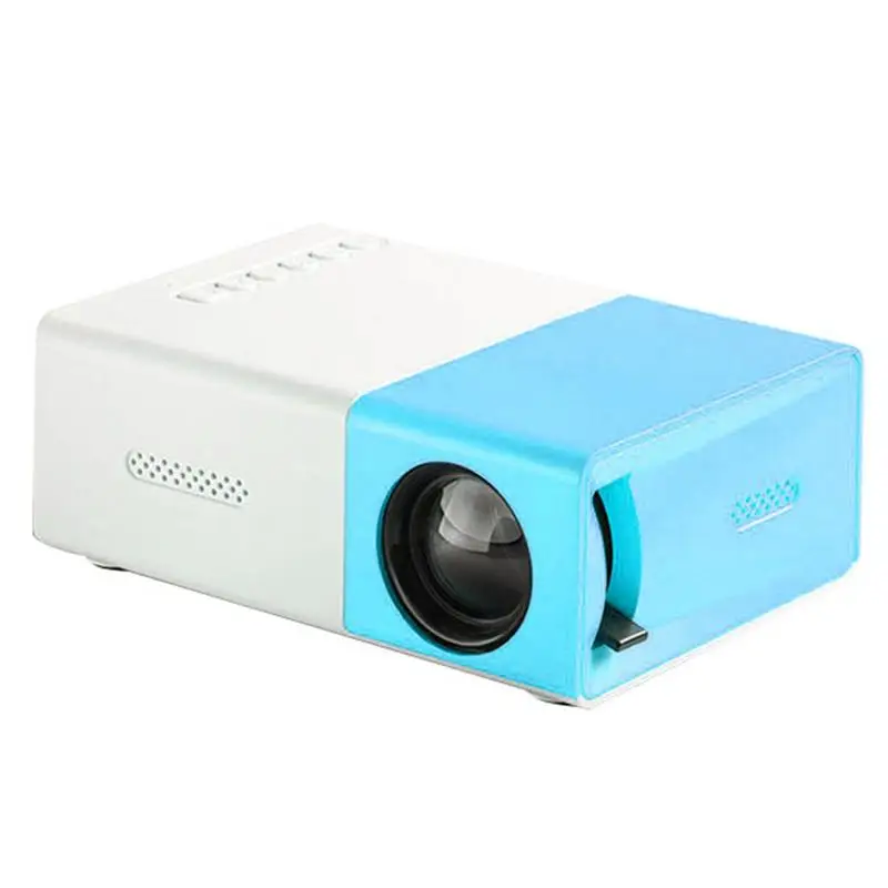 Mini Projector Phone Projectors For Outdoor 1080P Wireless Video Projector For Home Theater Movie Blue And White