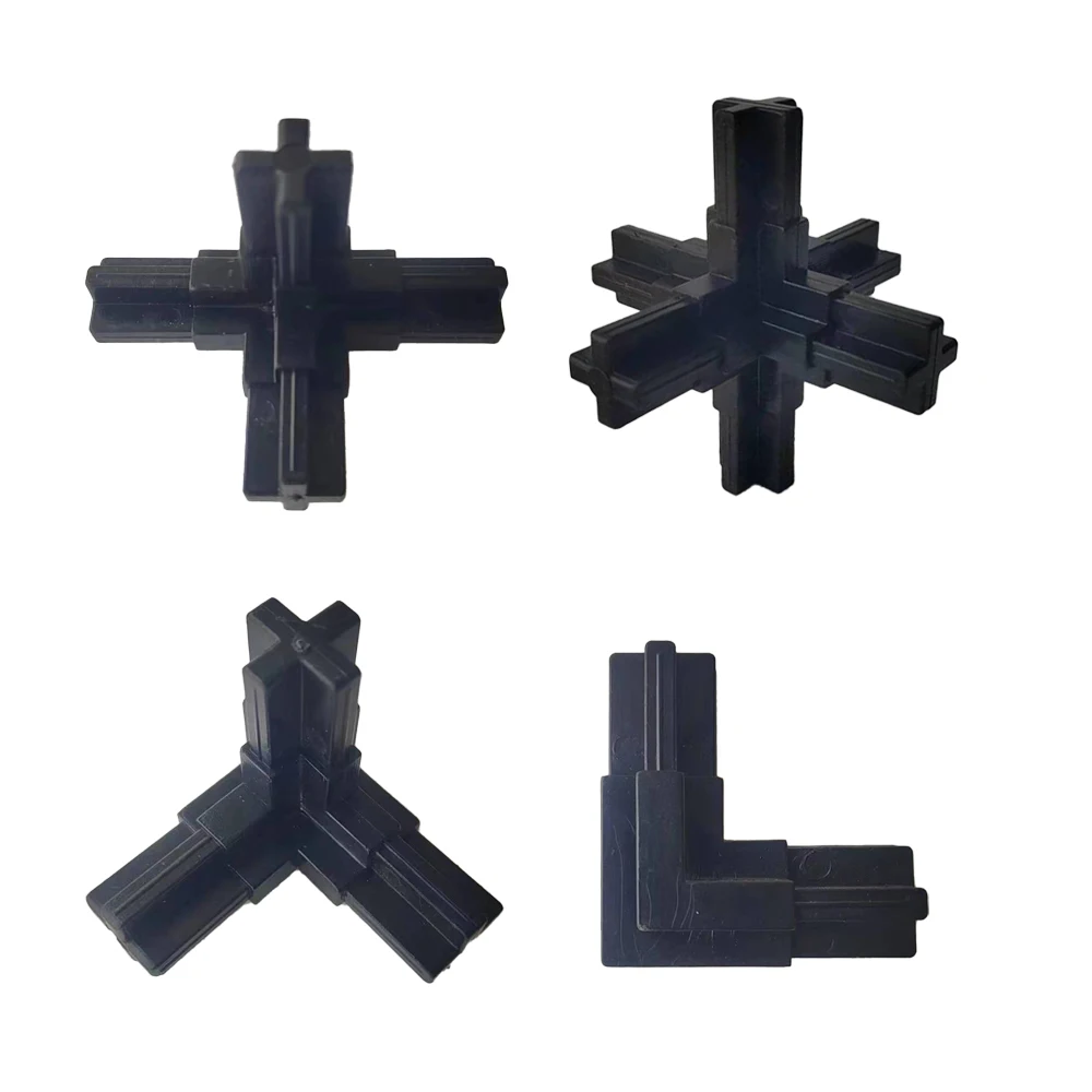 20mm square tube connector, plastic stainless steel square tube joint, photo frame shelf shoe rack accessories