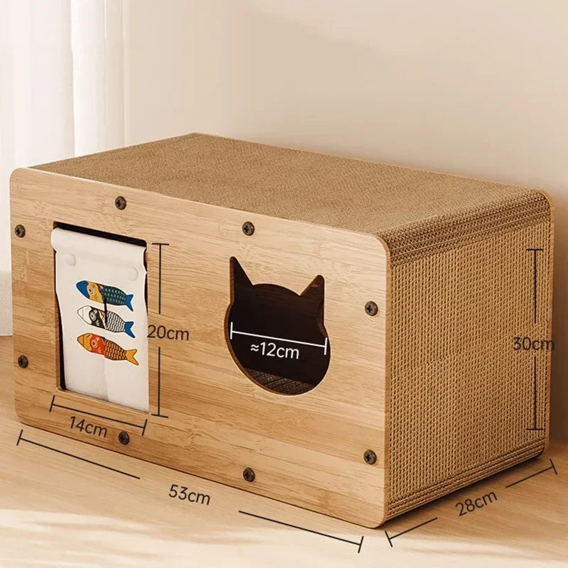 Small Cat Hiding House Sandbox Vertical Cat Hiding House Scratch-proof Thermal Cama De Gato Para Dormir Pets Habitats Furnitures