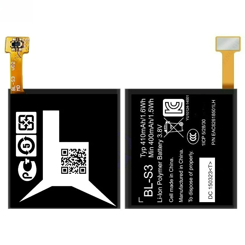High Quality BL-S3 Battery 3.8V 410mAh For LG G Watch R W110/Watch Urbane W150 Brand New Replacement Battery