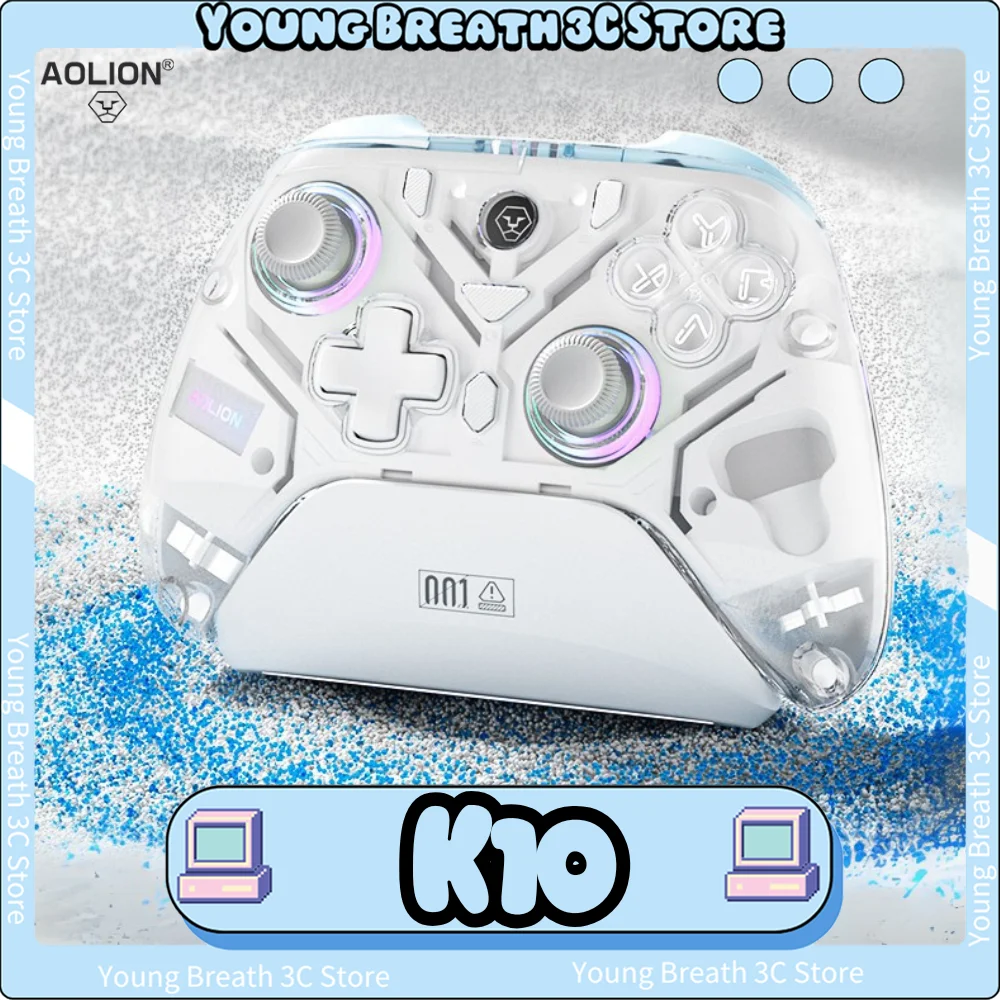 

AOLION K10 Gamepad Tri Mode Wireless Game Controller Hall Effect Joystick Trigger Gamepads For Split Fiction Custom gift