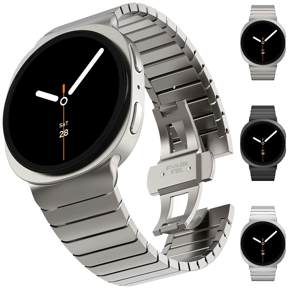 

Stainless Steel/Titanium Strap for Samsung Galaxy Watch 8 44 40mm Metal Band for Galaxy Watch 8 Classic 46mm Business Bracelet