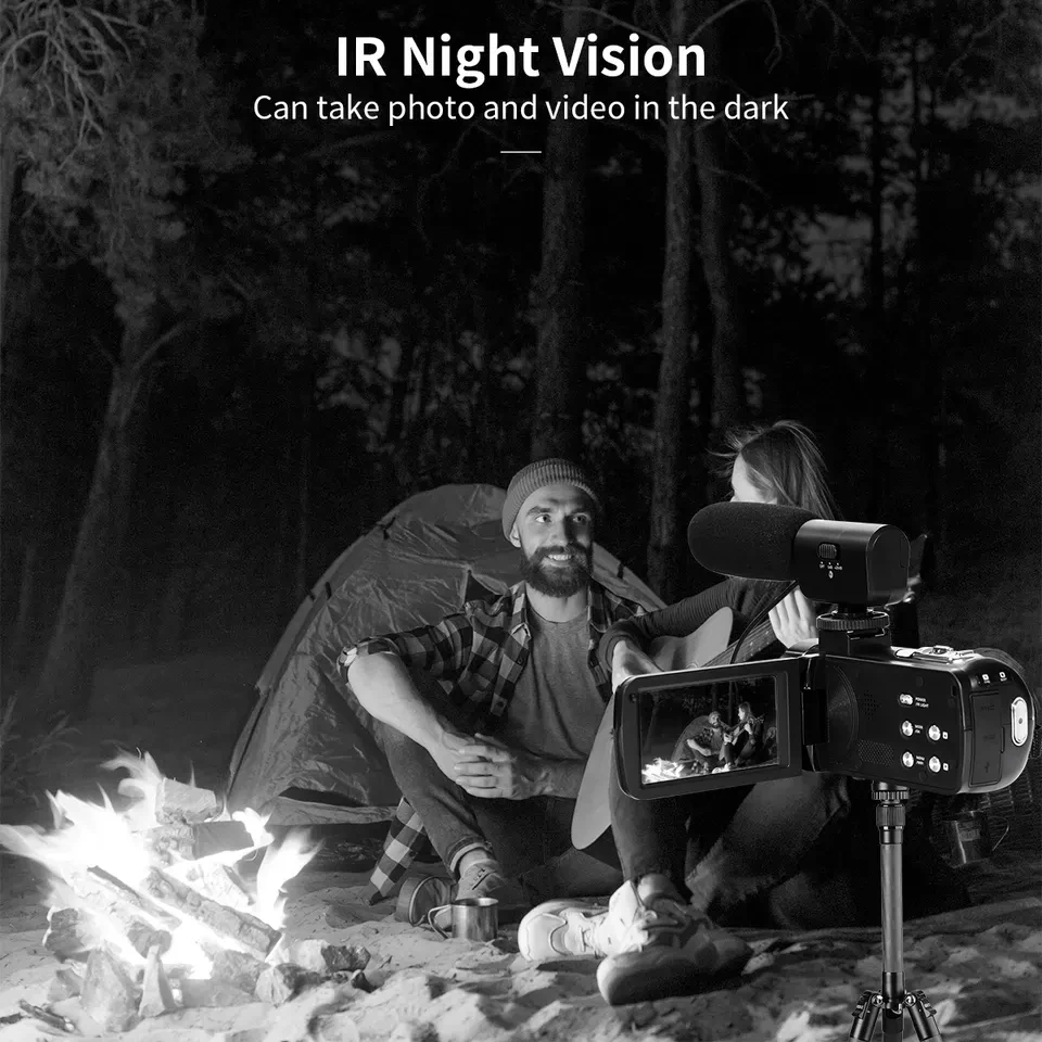 2023 Newest Style Portable 4K 56MP HD Handheld Video Camera with Microphones