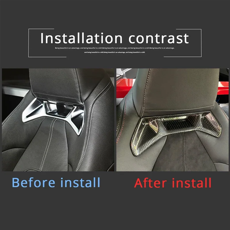 2 PCS Car Front Seat Back Trim Cover Car Styling for TOYOTA SUPRA MK5 A90 2019-2022 Auto Interior Accessories