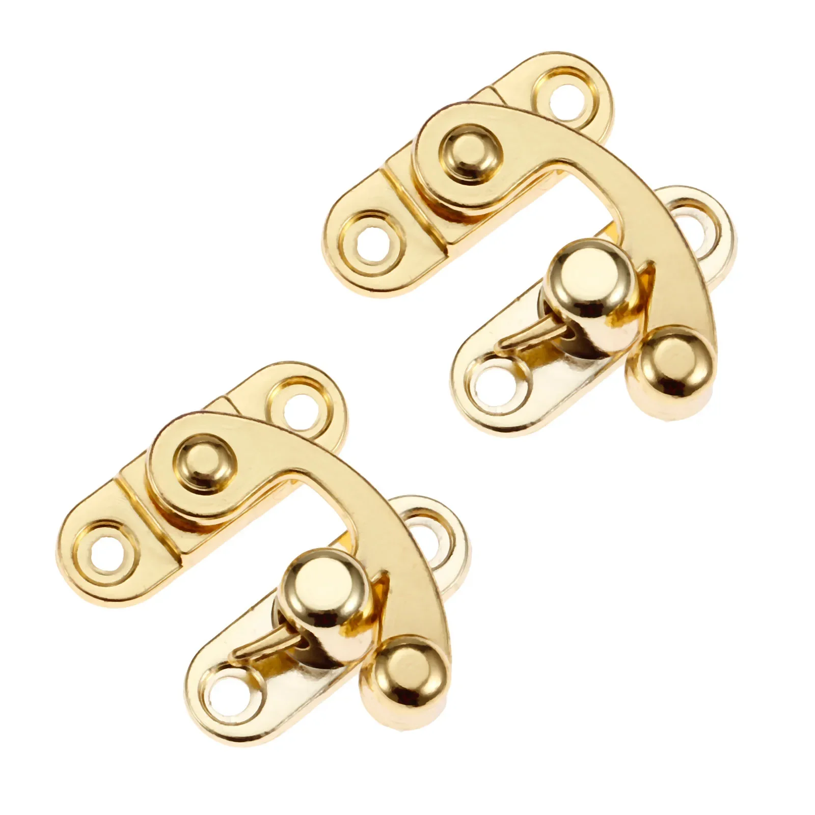 2 Pcs 29*33mm Furniture Hardware Locked Box Suitcase Toggle Latch Clasp Buckles Antique Right Lock Zinc Alloy Wooden Box Hasps