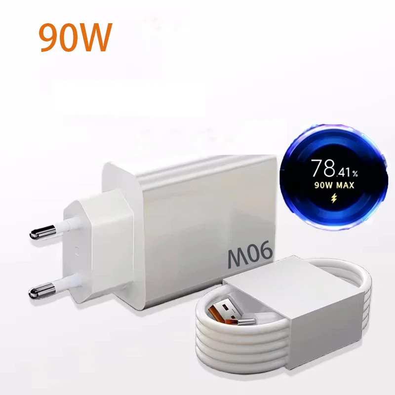 90W For Xiaomi Charger Fast Charge USB C Cable Travel Adapter 17 Ultra POCO F7 F6 X7 X8 F8 Pro K90