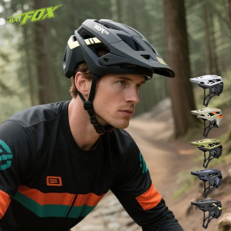 

BATFOX Bike Helmet Men Women Lightweight Anticollision Protection Racing Cycling Safety Cap Downhill Off-Road MTB Bicycle Helmet