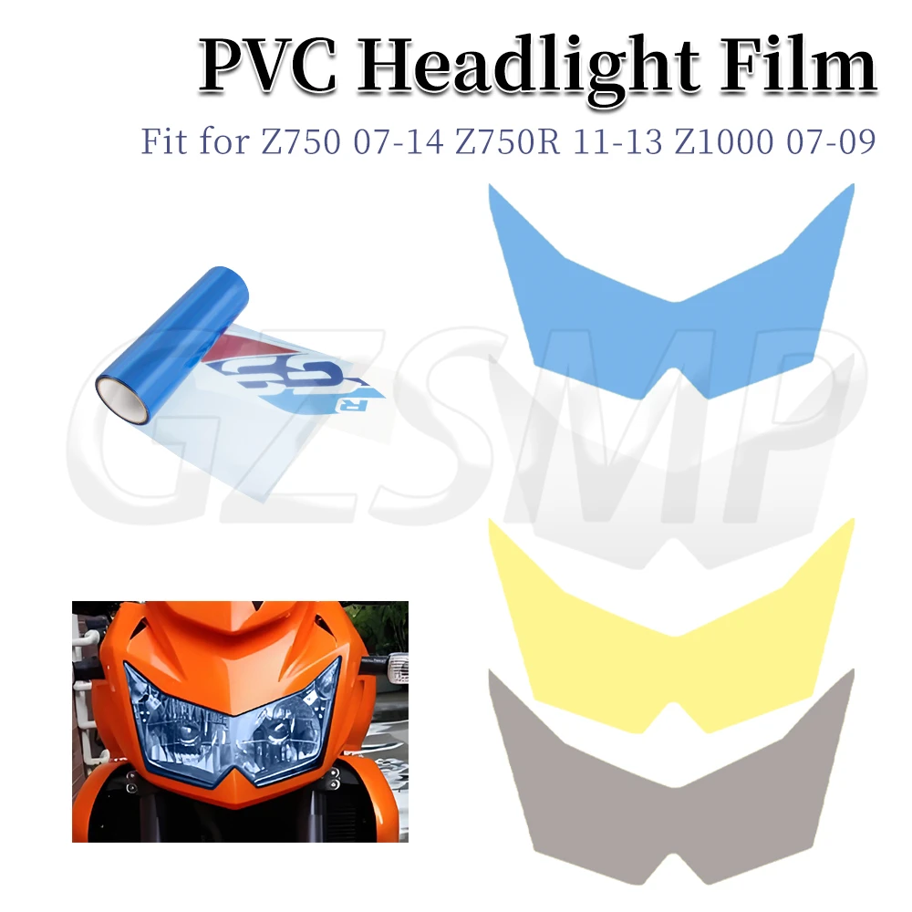 

Motorcycle Headlight Sticker Transparent Protection Film Decal fit For Kawasaki Z750 ZR750L 2007-2010 Z1000 ZRT00B