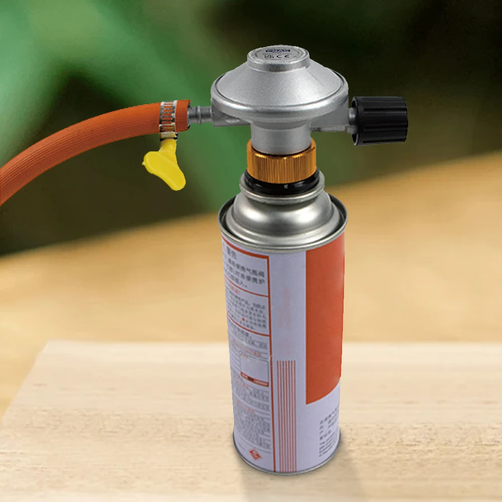

Low Pressure Gas Regulator Adjustable Disposal Bottle Valve Barb Hose Connection 7/16 Inch for Camping Stove Grill Heater