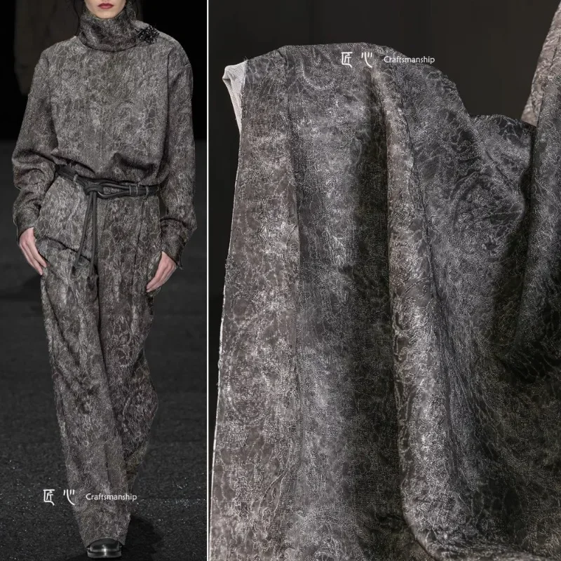 

Jacquard Fabric Shirt Suit Designer Fabric Cloth DIY Apparel Sewing Meters Pure Polyester Material Dress Fashion