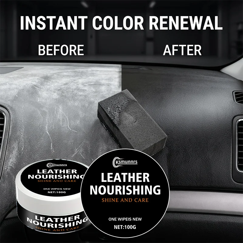 Car Interior Cleaning Paste Restores Brightens Seats Dashboards Auto Interior Surface Treatment