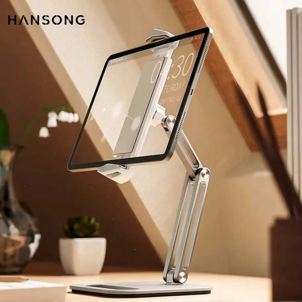 Tablet Stand Adjustable Folding Holder Aluminum Alloy Arm Ergonomic 360 Degree Rotatable For 4-13 inch Tablet and Phone Xiaomi