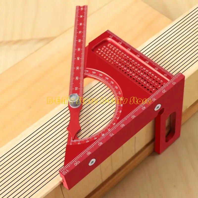 Y1AD Delicate Alloy Protractor With Clear Scale Marking For Professional Woodworking
