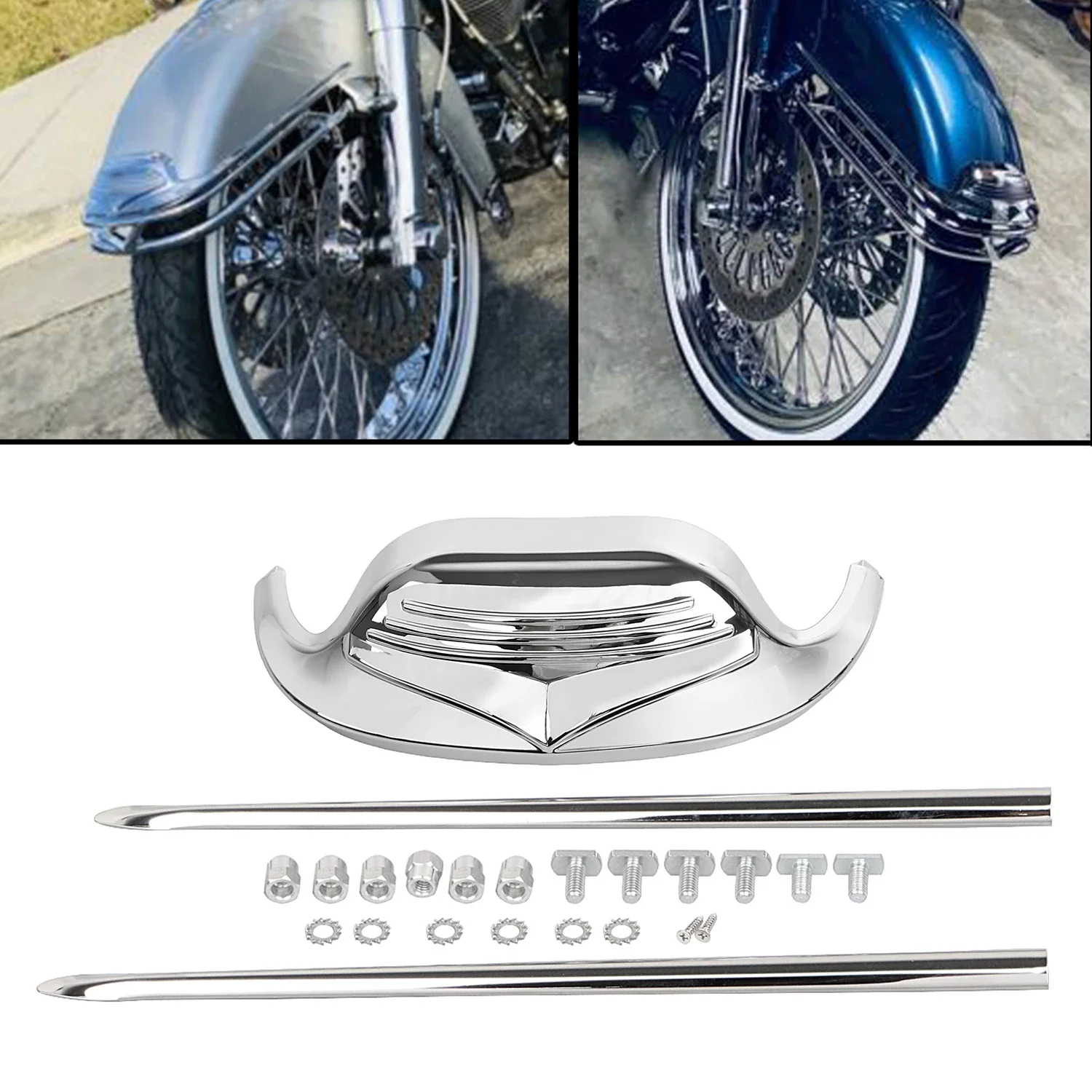 

Комплект накладок на переднее крыло мотоцикла и накладки на копье для Harley Heritage Softail Classic FLSTC FLSTN Road King FLHR Electra Glide FLHT