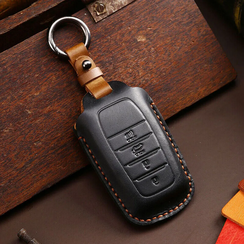 Stylish Leather Key Cover Case for Toyota For Land Cruiser Accurate Button Position and Excellent Protection Stylish