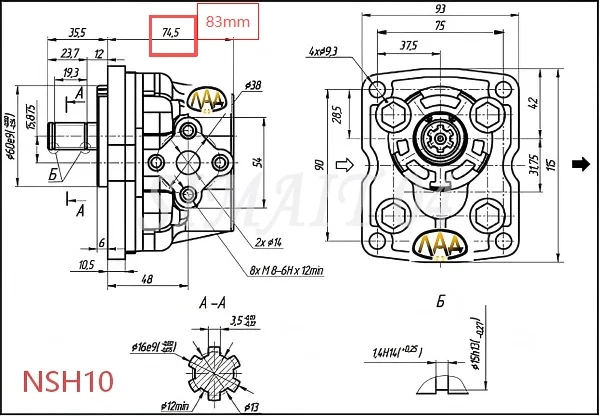 Factory direct supply of NSH10 tractor gear hydraulic pump, agricultural spare parts