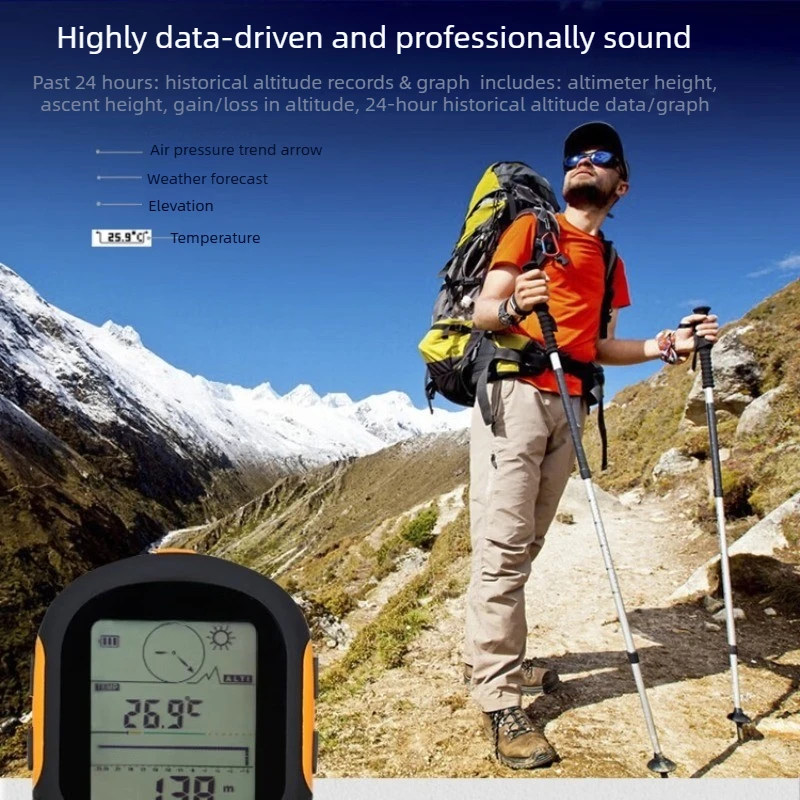 Outdoor Altimeter GPS Compass FR510A with Temperature Humidity Sensor for Hiking Mountaineering