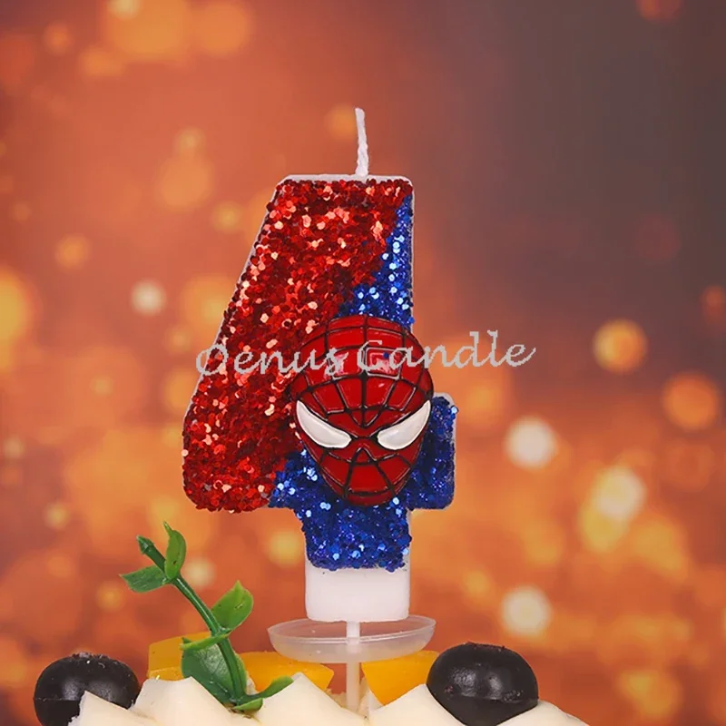 Sparklers Spidermann candele di compleanno originali per decorazioni per torte di buon compleanno a tema cartone animato per la festa dei bambini dei ragazzi