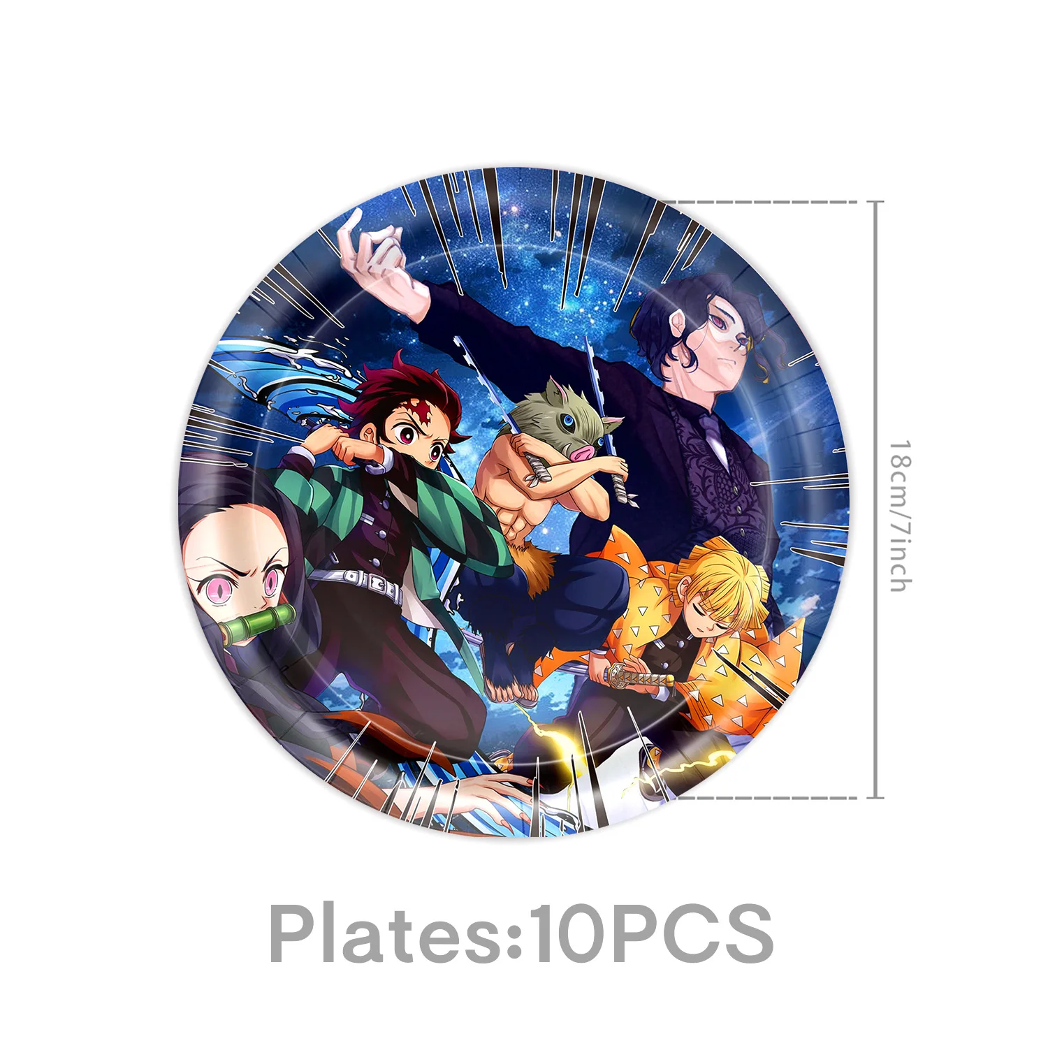 Anime Demon Birthday Party Decoration Disposable Tableware Plate Tablecloth Cup Napkin Baby Shower kids Party Favors Supplies