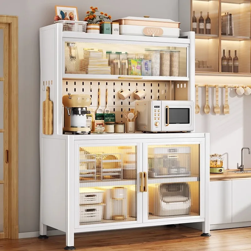 Upturn door, side cabinet, hole board, kitchen, shelf, multi-layer, floor