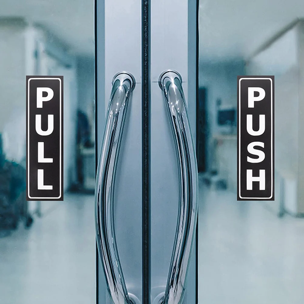 

1 Set Creative Peel Stick Door Sign Stickers Striking Colors For Restaurant Shop