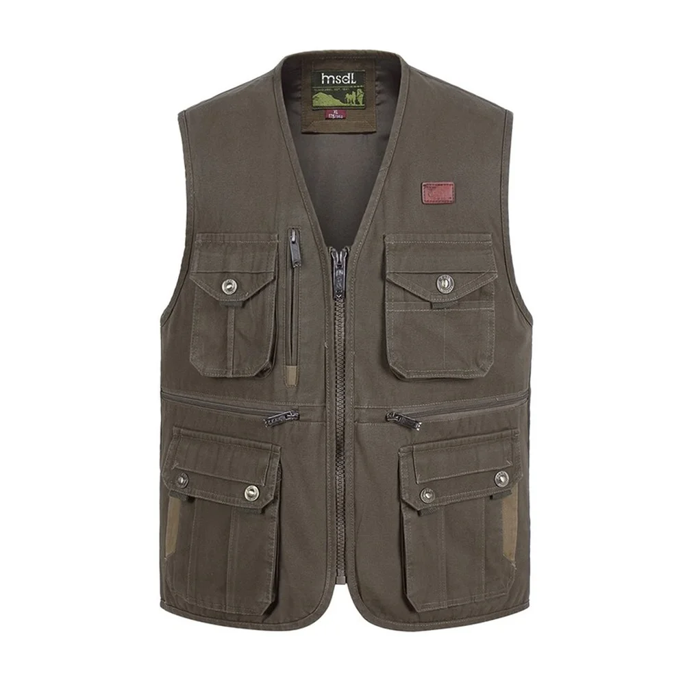 Summer Multi Pocket Vest For Men Spring Autumn Male Casual Photographer Travel Sleeveless Jacket Tool Waistcoat With Many Pocket