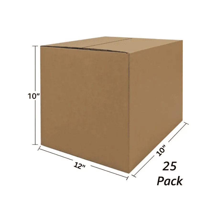 

Single Wall Standard Shipping Mailing Boxes 12 x 10 x 10 25 Count 1 Pack Ideal for E-commerce Packaging Retail Product Shipping