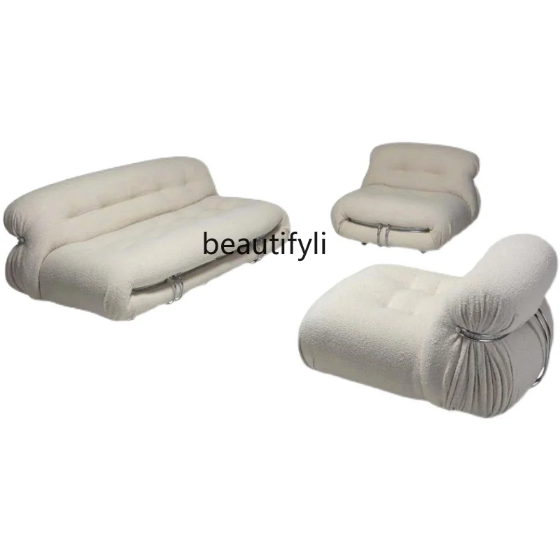 

yj Nordic Minimalism Style Hippo Living Room Combination Sofa Light Luxury Lazy Sofa Customization