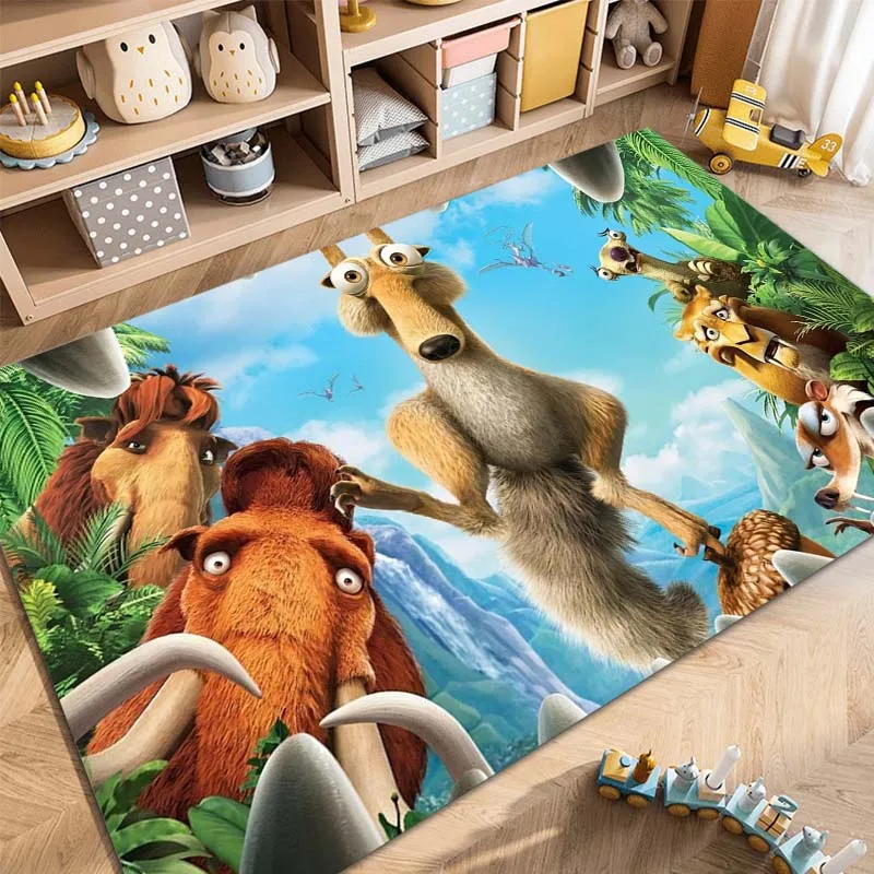 Disney Ice Age Printing Mammoth Carpet for Living Room Bedroom Kid's Room Home Decor Area Rug Non-slip Mat Sofa Mat Floor Mats