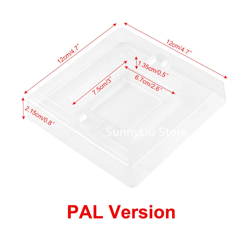 30pcs Clear Plastic Cardboard Cartridge Cases Boxes Blister packaging Insert Inner Tray Inlay for GBC GB JP EU US version