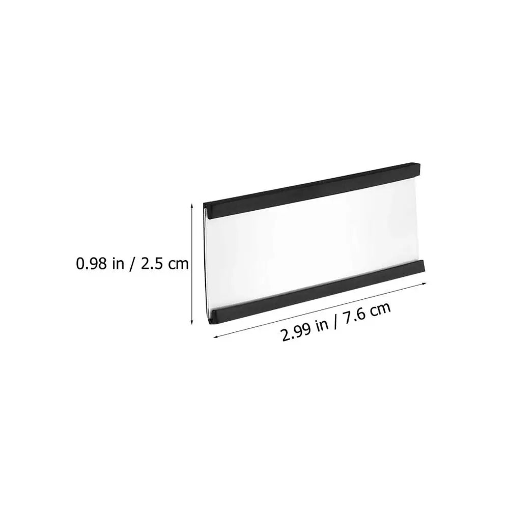 White Paper Cards Magnetic Label Holder Strong Magnet Protective Film Shelf Label Holder Mess Free Adjustable