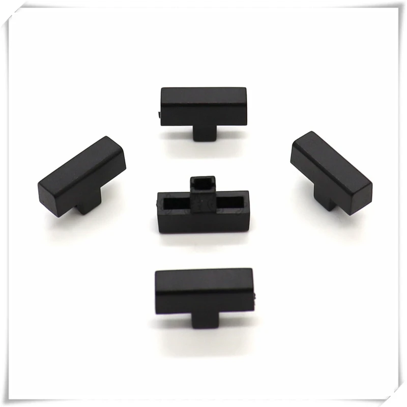 20PCS Plastic Black Key Cap Power Switch Cap T-shaped Key Cap Self Locking Switch Cap Square Hole 3.2MM