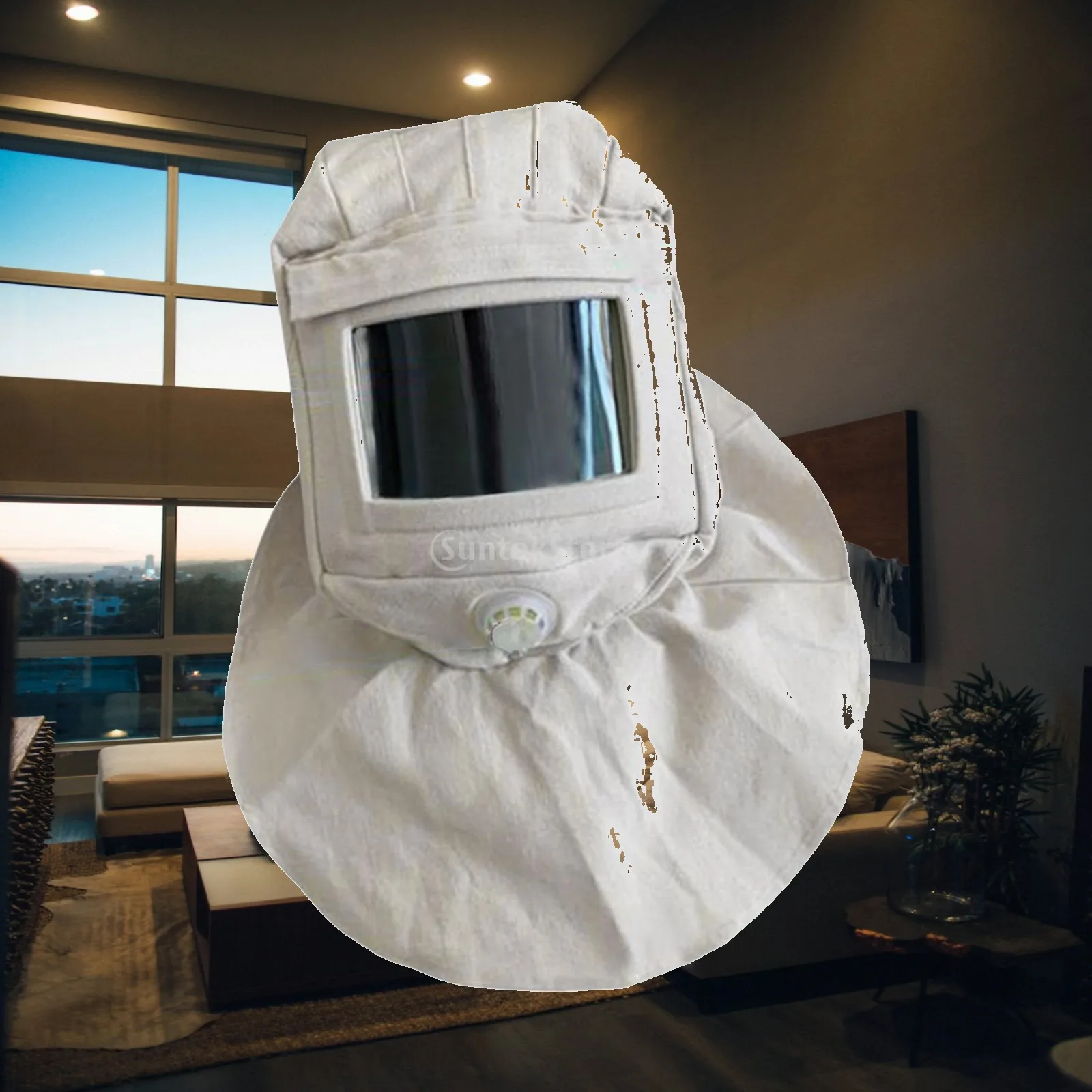 Protective Sand Blasting Face Cloak Anti Wind Breathable Hood for Painting Sanding Cutting Industrial Men Worker