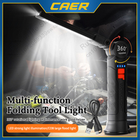 Portable LED Work Light COB Flashlight for Camping with Hook Waterproof Rechargeable Magnetic Torch for Night Working Accessory