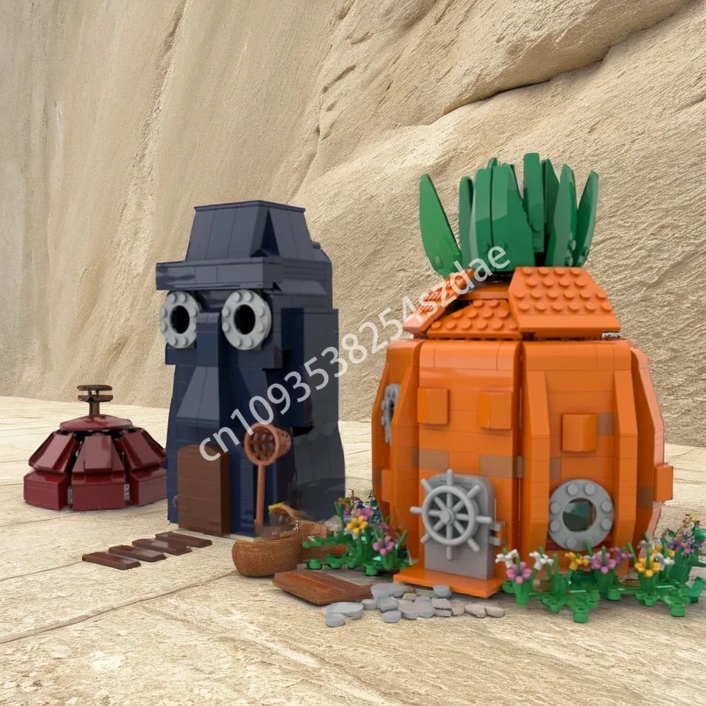 

1064 шт. MOC Conch Street желтая квадратная губка строительные блоки творчество логическое мышление рождественская игрушка подарок